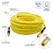 Interstate Pneumatics 1/4in 50 ft Yellow Hybrid Polymer Hose With 1/4in Brass Industrial 6-Ball Coupler & Steel Plug HH14-050H44BS - alternate 4